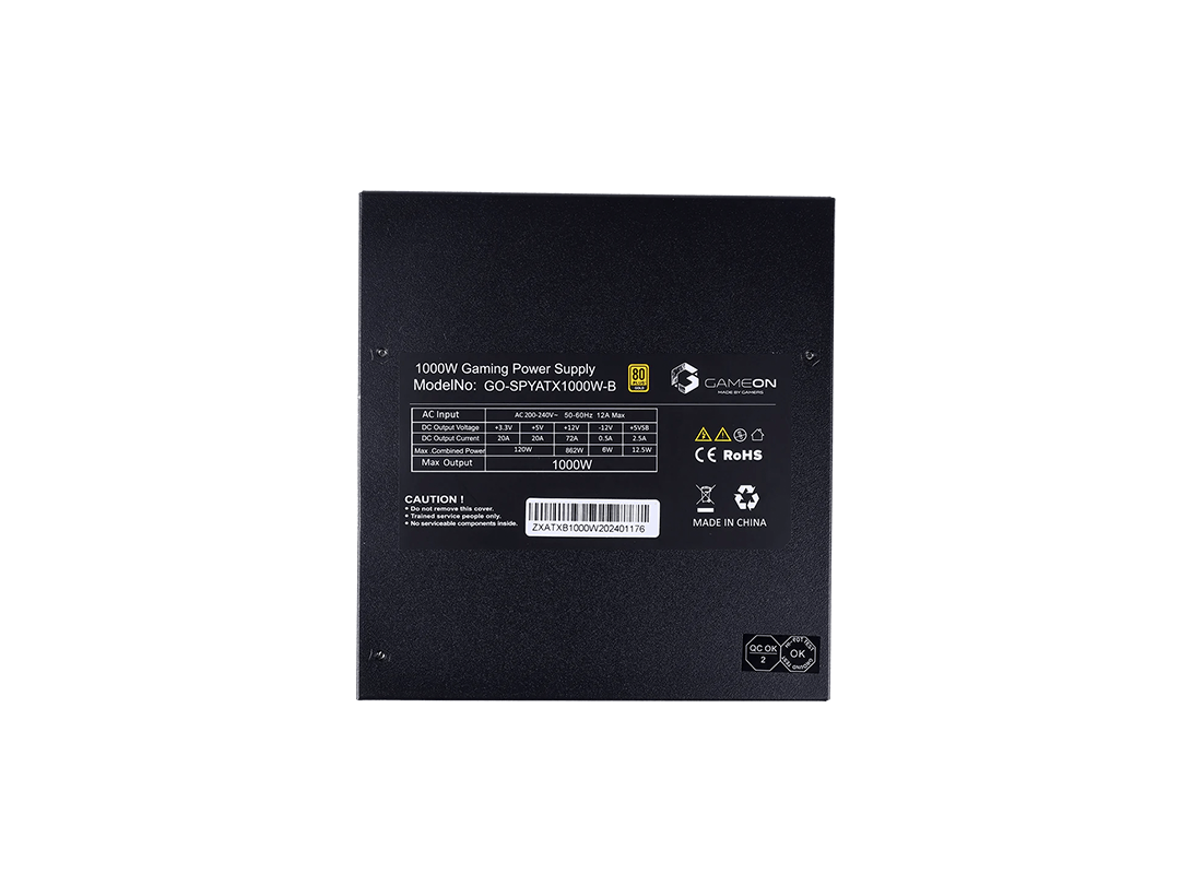 GAMEON - SPY2 ATX 1000 WATTS 80 PLUS Gold Value Gaming Power Supply - Black in Qatar GAMEON - SPY2 ATX 1000 WATTS 80 PLUS Gold Value Gaming Power Supply - Black in Qatar